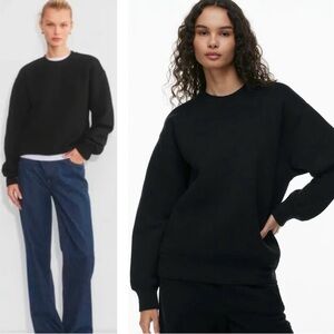 Aritzia TNA Black Crewneck Sweater